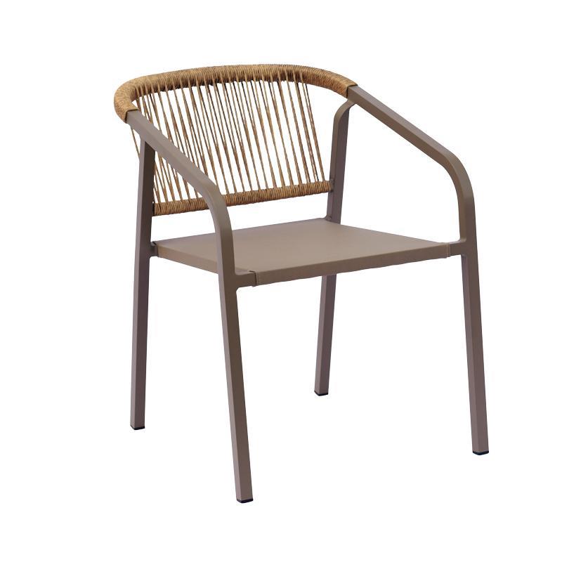 Καρέκλα Tangier Fylliana Καφέ 57x61x75 εκ.