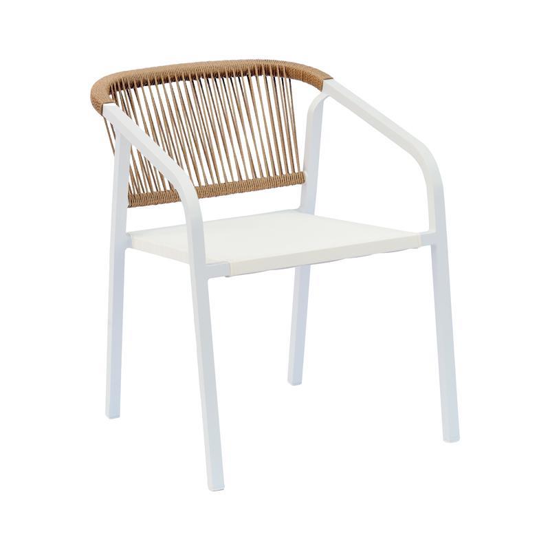 Καρέκλα Tangier Fylliana Λευκό 57x61x75 εκ.