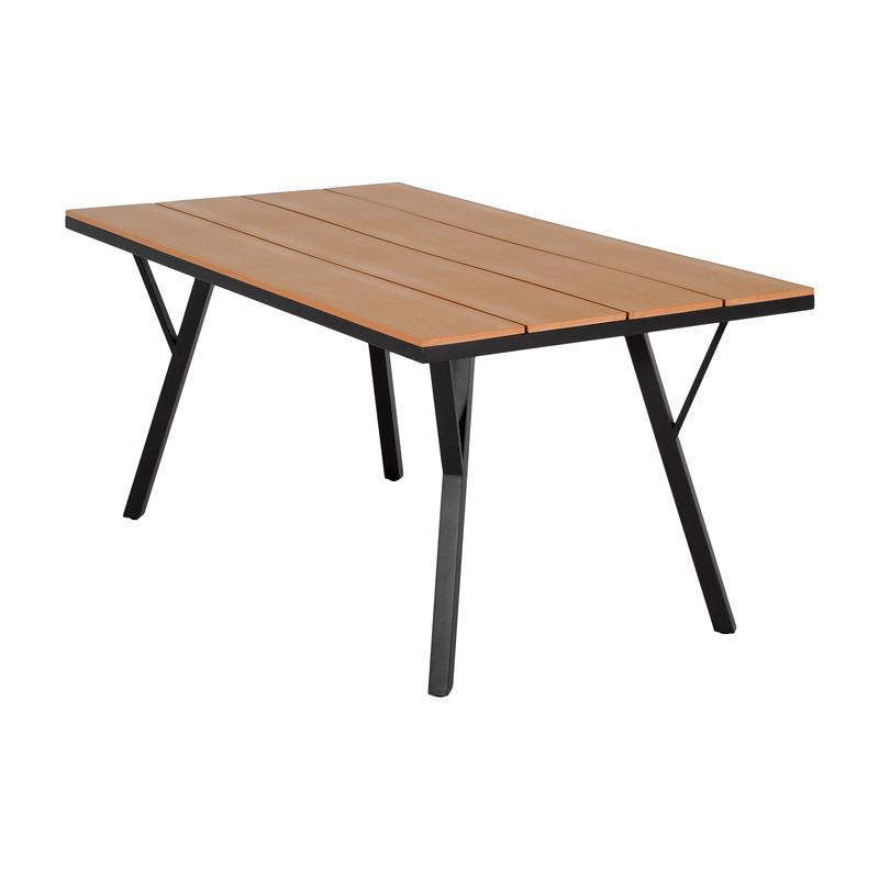 Τραπέζι FL6514 Fylliana Μεταλλικό Polywood Γκρί 160x91x72 εκ.