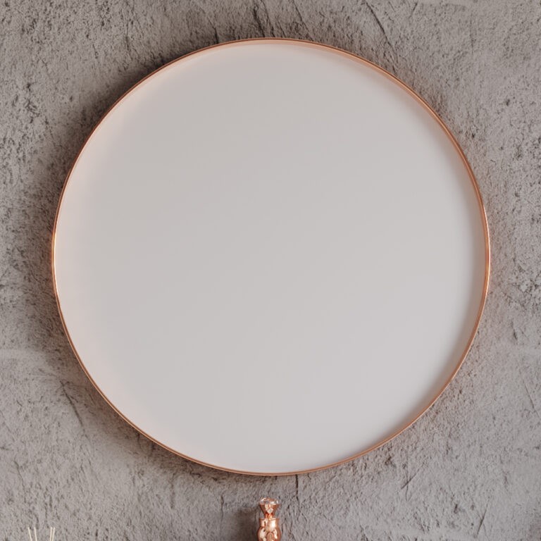 Καθρέπτης μπάνιου FIORE 80 Μπρονζέ Στρόγγυλος Φ80x4 εκ.