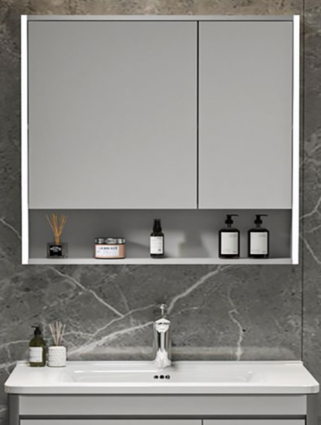 Καθρέπτης μπάνιου YVONNE 80 Led Grey 75x8x70 εκ.