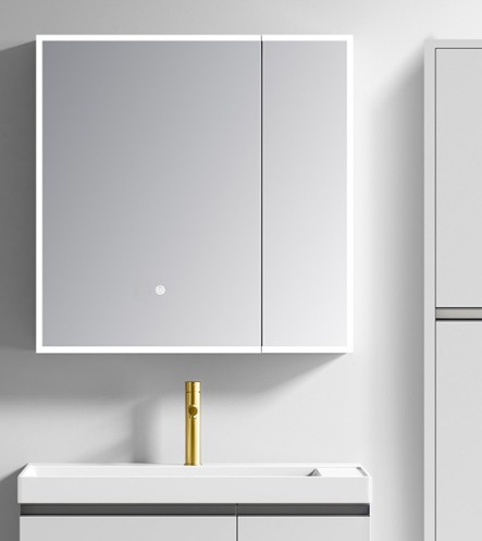 Καθρέπτης μπάνιου SARON 80 Light Grey 80x8x68 εκ.