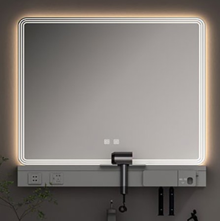 Καθρέπτης μπάνιου GREYS 80 LED Light Grey 80X60 εκ.