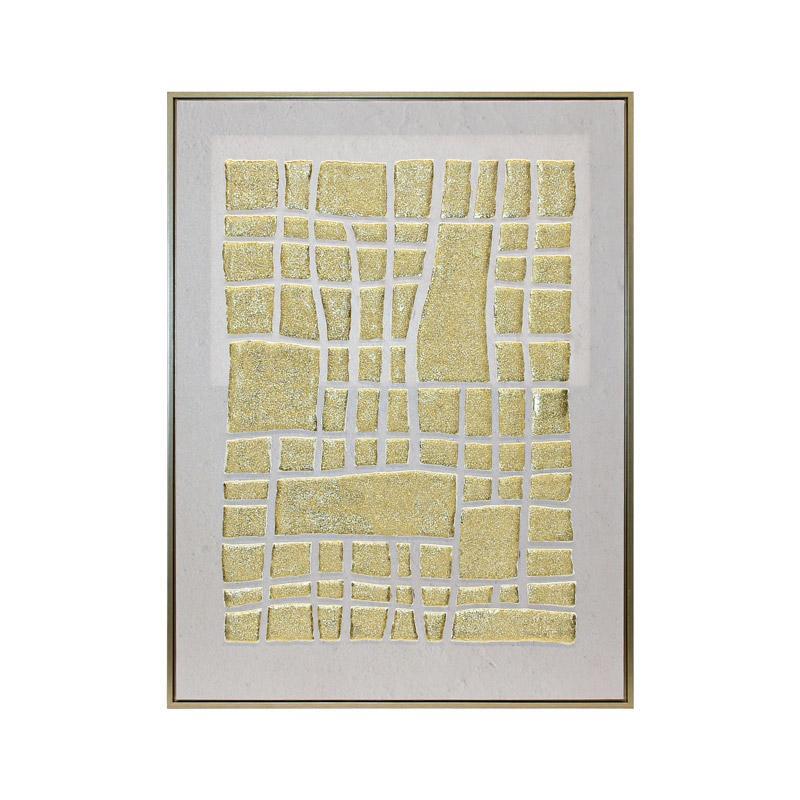 Πίνακας σε Καμβά FL246990 Fylliana με Πλαστικό Πλαίσιο σε Χρυσό και Λευκό 60x3x80εκ.