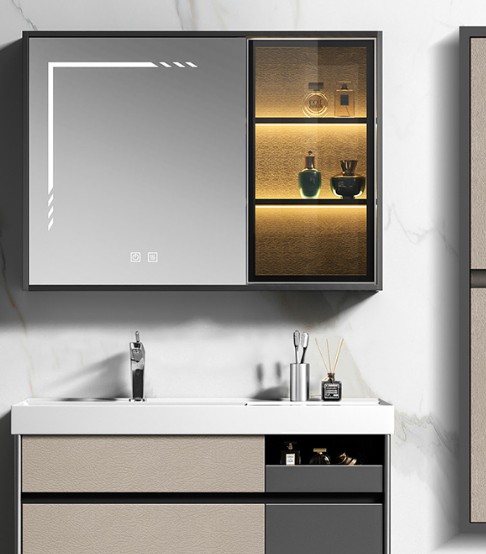 Καθρέπτης μπάνιου ELITE 90 Led Smoke Grey 90x14x70 εκ.