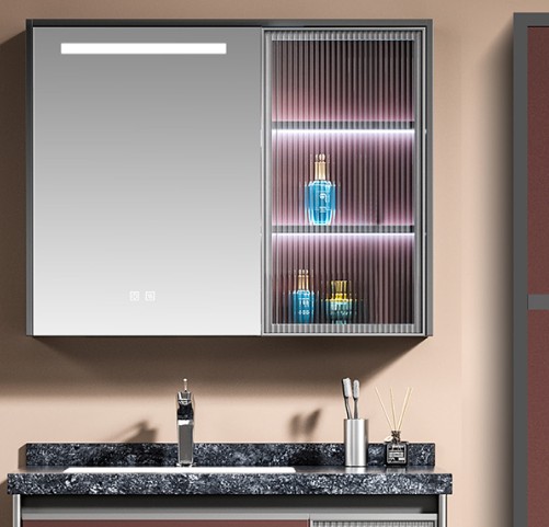 Καθρέπτης μπάνιου ERIETE 90 Led Ανθρακί 90x14x70 εκ.