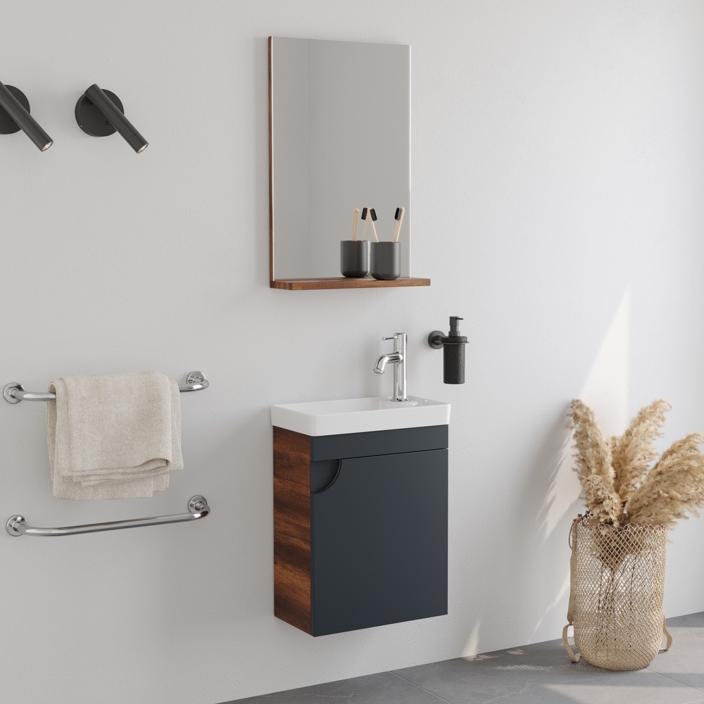 Σετ Επίπλου Mπάνιου NEW MINI 40 Ανθρακί