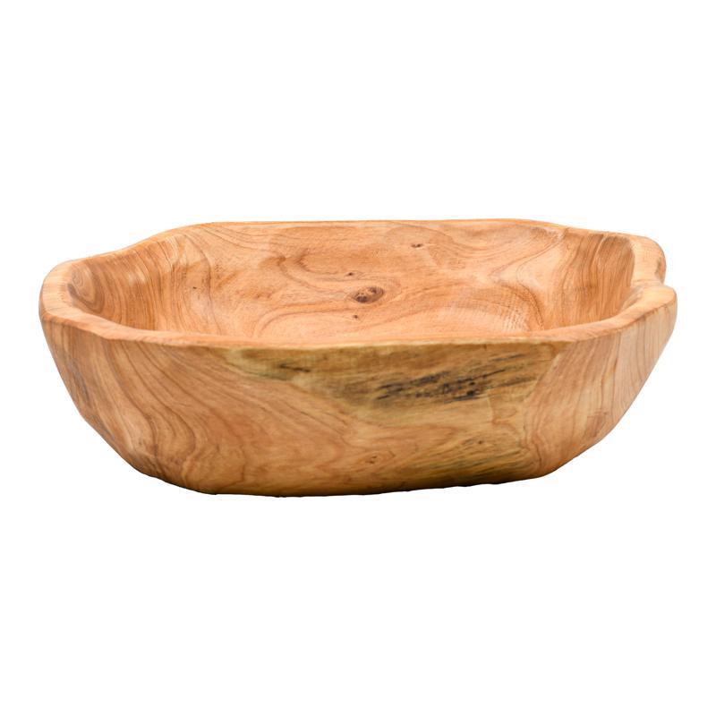 Διακοσμητικό Ξύλινο Μπώλ Willow Fylliana Καφέ 30-34x10 εκ.