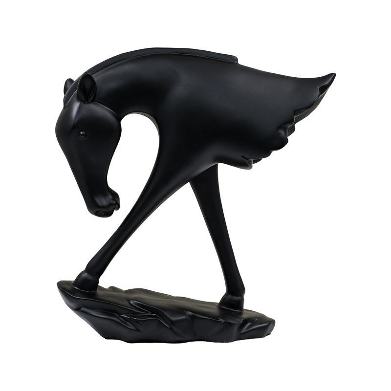 Επιτραπέζια Διακοσμητική Φιγούρα "Horse" FL7217  Fylliana Μαύρο 20x6x21 εκ.
