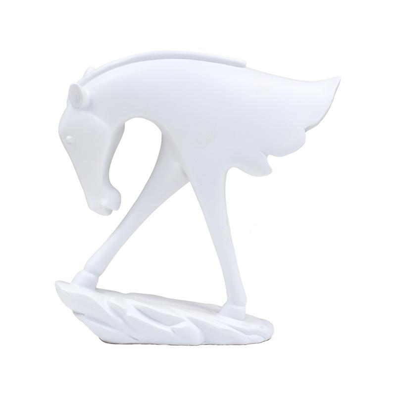 Επιτραπέζια Διακοσμητική Φιγούρα "Horse" FL7217  Fylliana Λευκό 20x6x21 εκ.