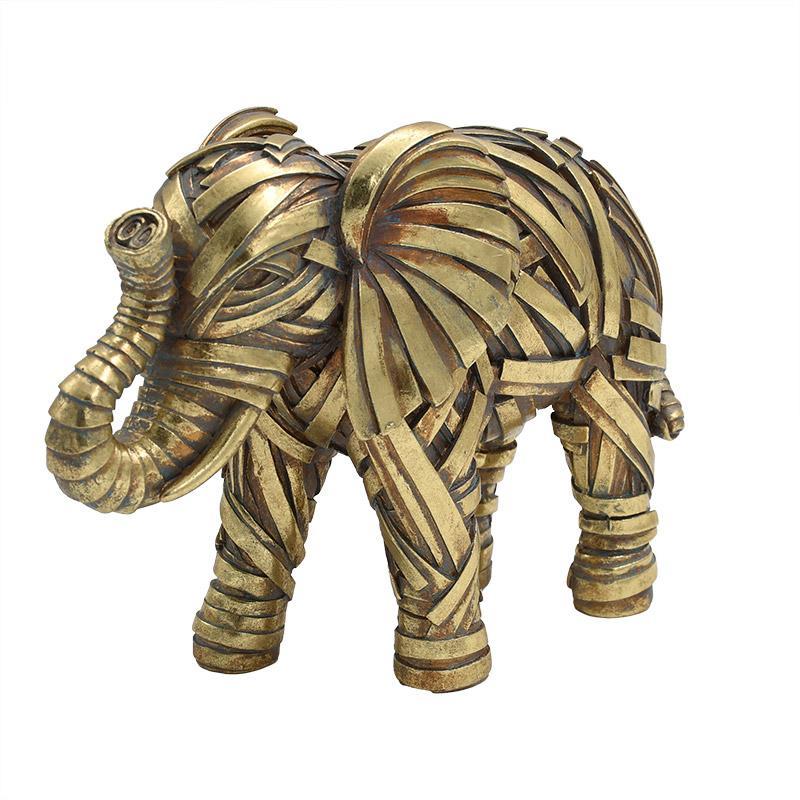 Επιτραπέζιο Διακοσμητικό Φιγούρα Ελέφαντα FL25233 σε Χρυσό 23x9x16εκ