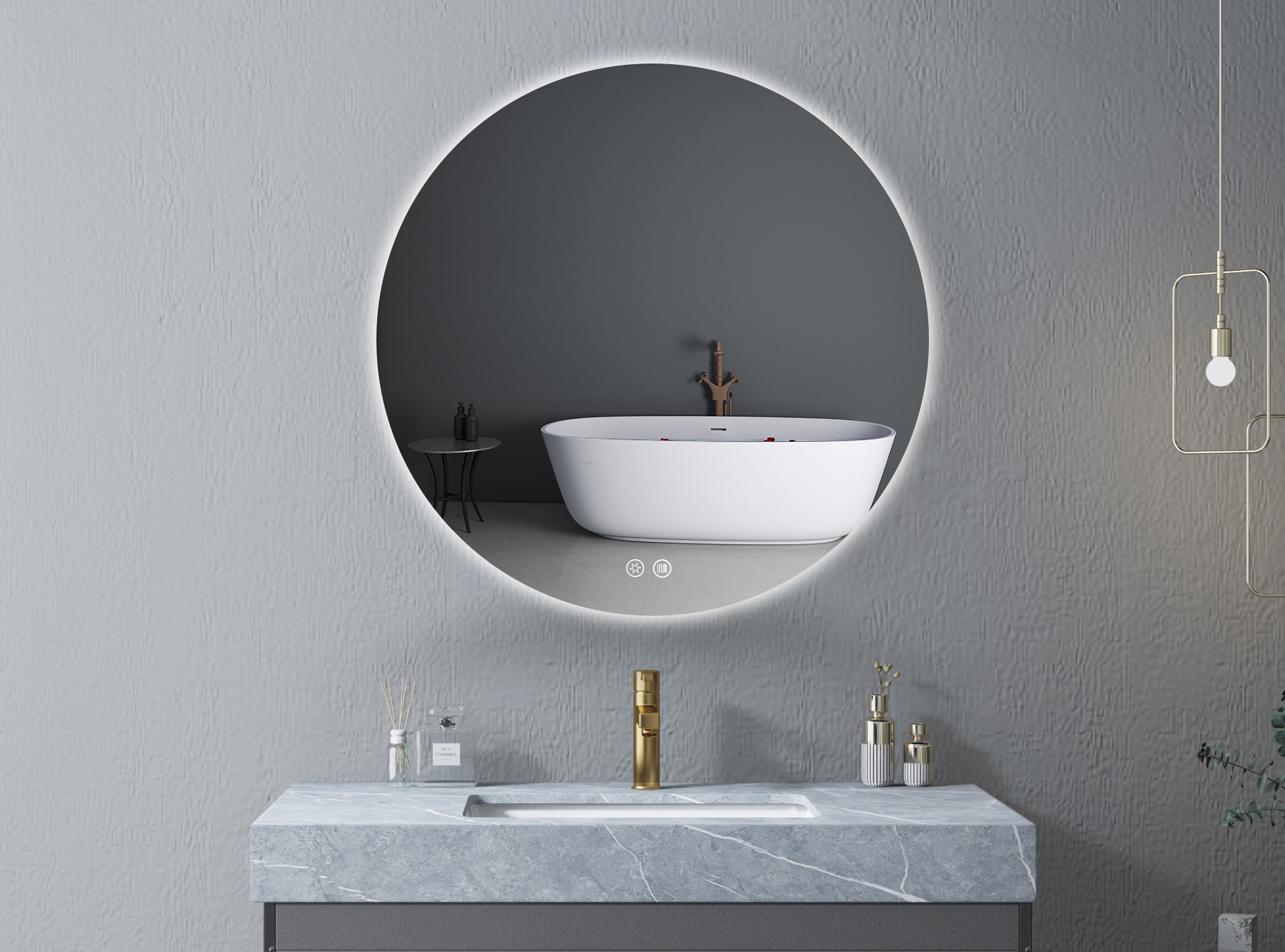 Καθρέπτης μπάνιου MERILYN LED Φ60 Στρόγγυλος