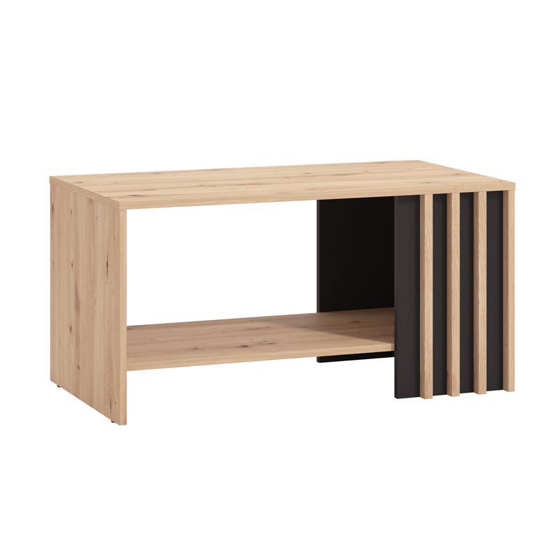 Τραπεζάκι Σαλονιού Laval Artisan Oak - Μαύρο 90x50x46 εκ.