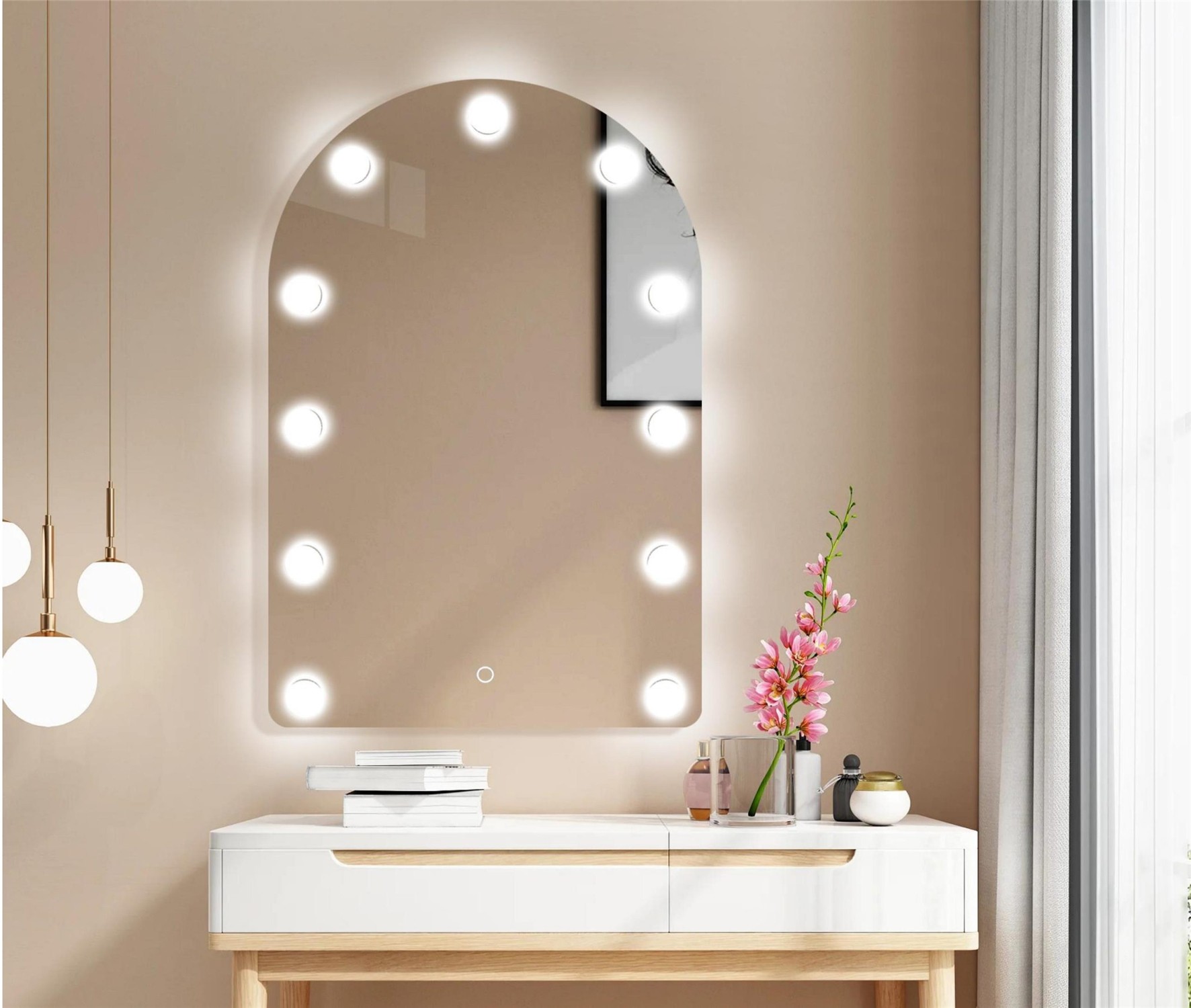 Καθρέπτης τοίχου LED HF-01 για Make-Up 70x110 εκ.