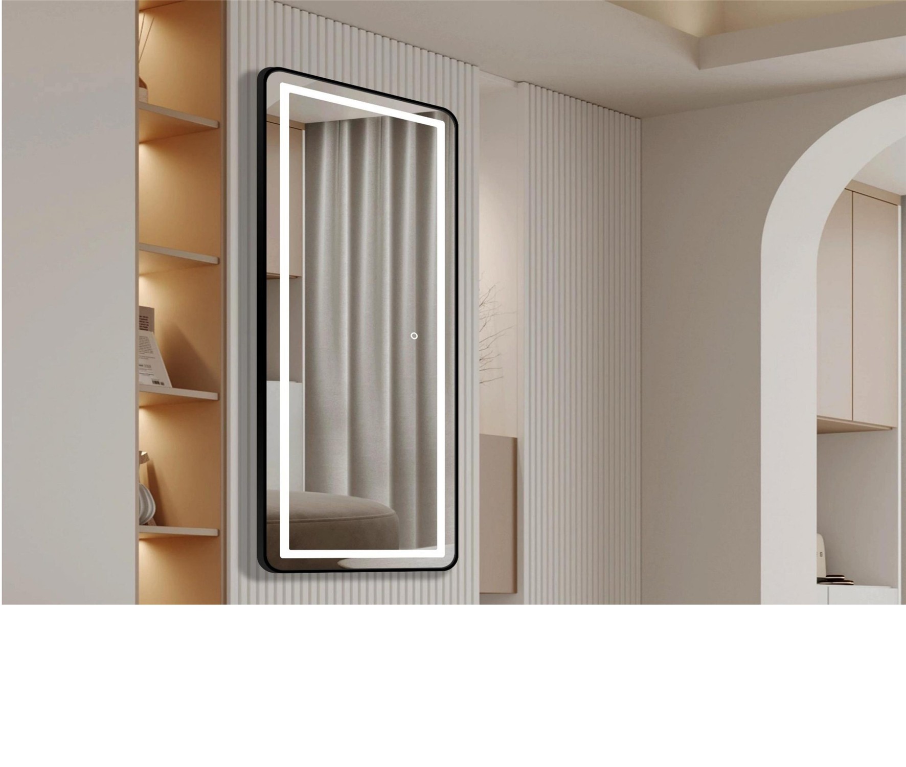 Καθρέπτης τοίχου F-01 LED Στενόμακρος 60x160 εκ.