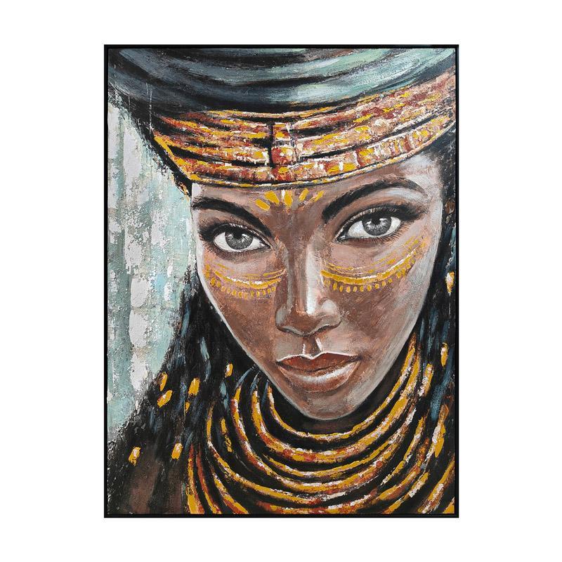 Πίνακας σε Καμβά "Woman Face" FL2682 Fylliana Καφέ 90x3x120 εκ.