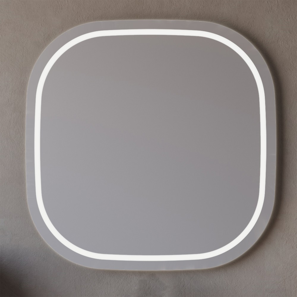 Καθρέπτης μπάνιου LONDON 80 LED Λευκός με Περιμετρικό Φωτισμό 80x4x80εκ. Καθρέπτης μπάνιου LONDON 80 LED Λευκός με Περιμετρικό Φωτισμό 80x4x80εκ.