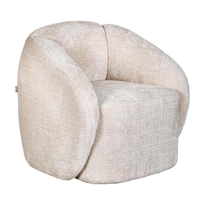 Πολυθρόνα Sienna Fylliana Κρέμ ύφασμα 53x76x71εκ