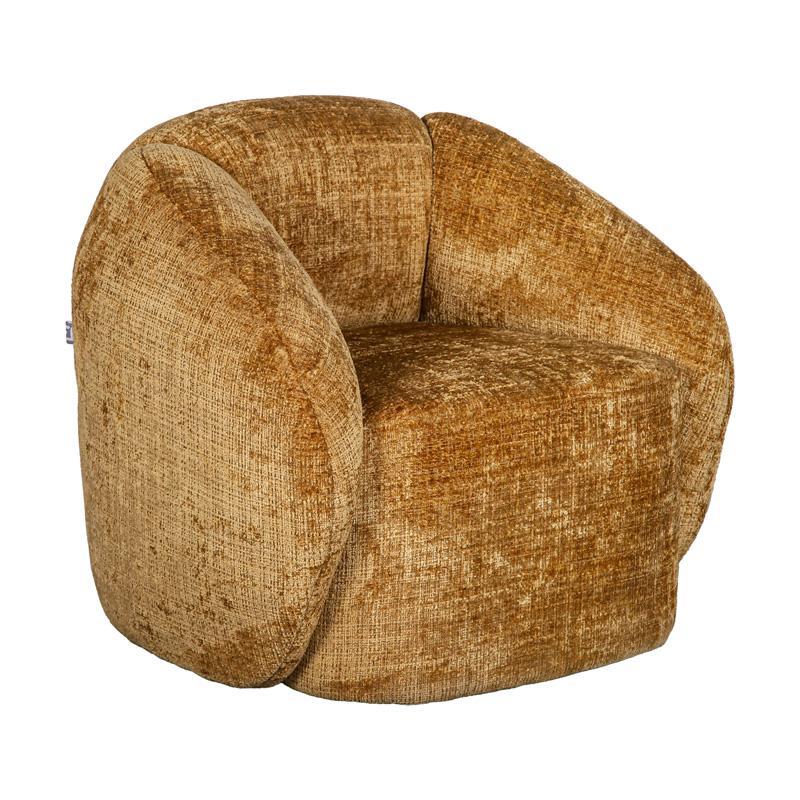 Πολυθρόνα Sienna Fylliana Μουσταρδί ύφασμα 53x76x71εκ