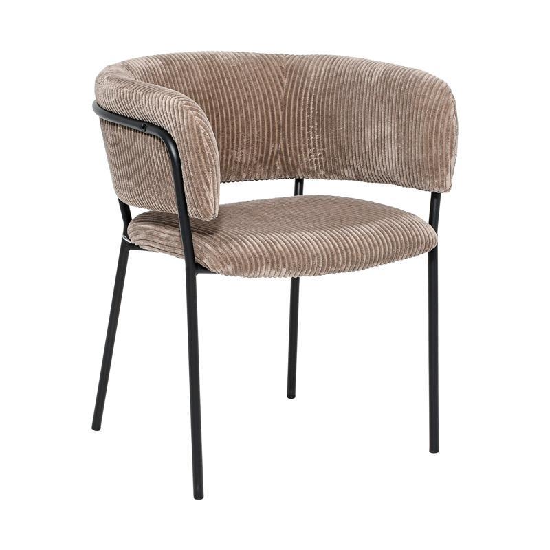 Πολυθρόνα FL3042 Fylliana Καφέ ύφασμα με Μεταλλικά πόδια 59x57x75εκ