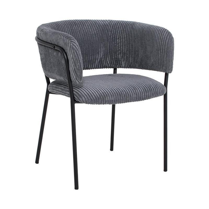 Πολυθρόνα FL3042 Fylliana Γκρί ύφασμα με Μεταλλικά πόδια 59x57x75εκ