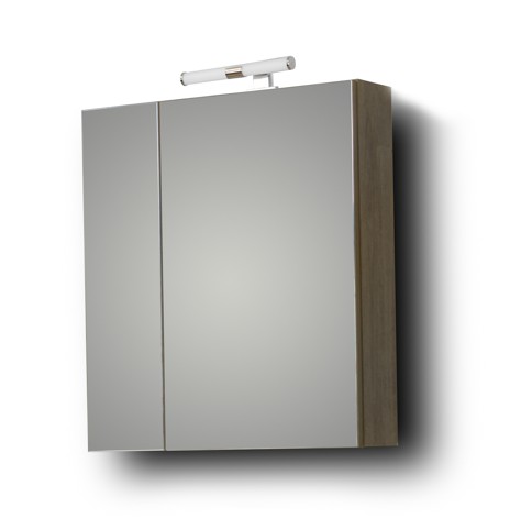 Καθρέπτης μπάνιου OMEGA 65 Grey Oak 63x14x65 εκ.