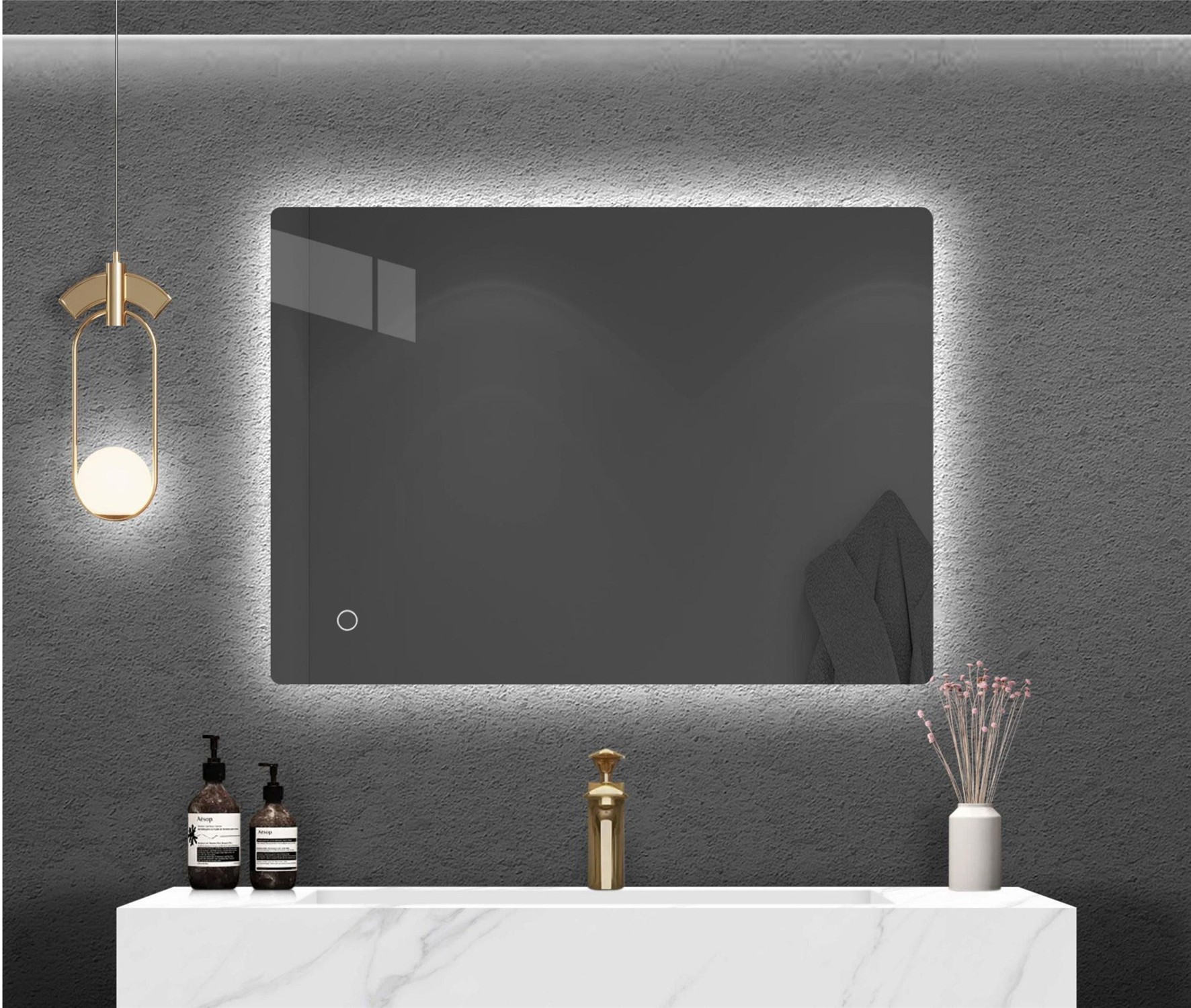 Καθρέπτης μπάνιου L-73 LED 70x50 εκ.