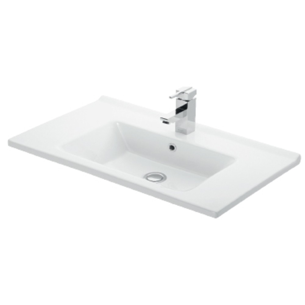 Νιπτήρας Μπάνιου ETNA 75 Λευκή γυαλιστερή πορσελάνη 75x45 εκ.