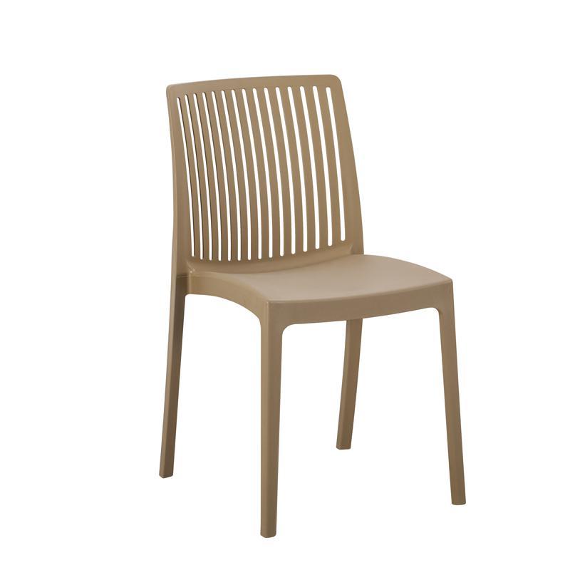 Καρέκλα Κήπου Emma II Fylliana Πολυπροπυλένιο Χακί με UV προστασία 41x56x82εκ