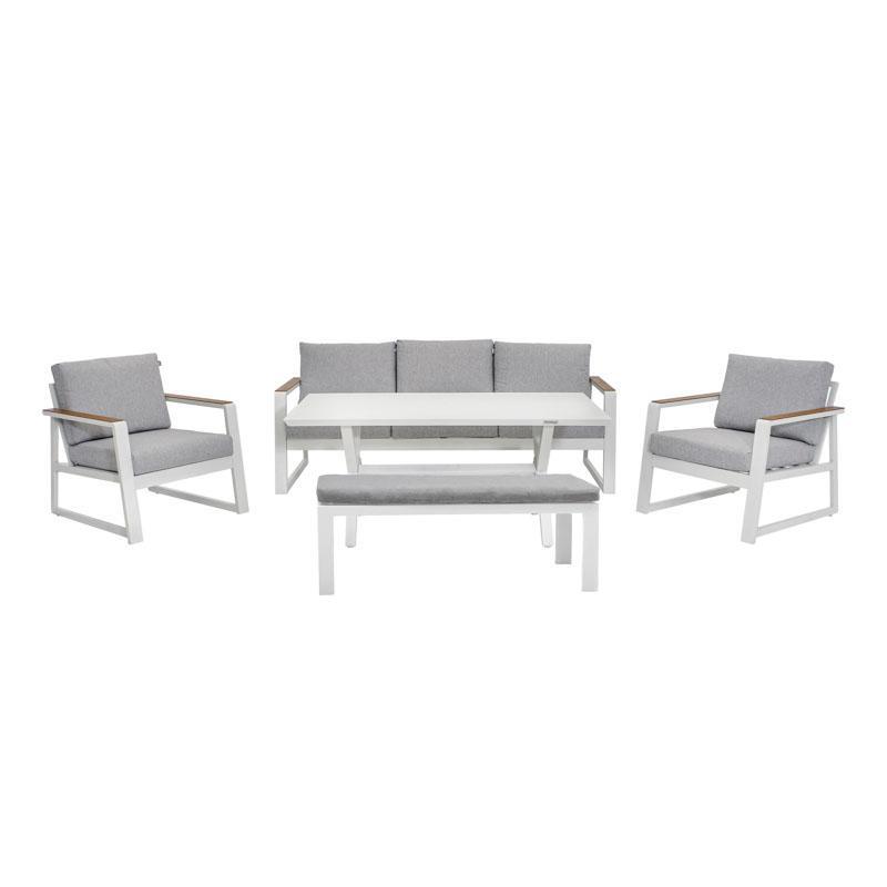 Σετ Σαλόνι Κήπου Maya Fylliana 5τεμ. Λευκό χρώμα