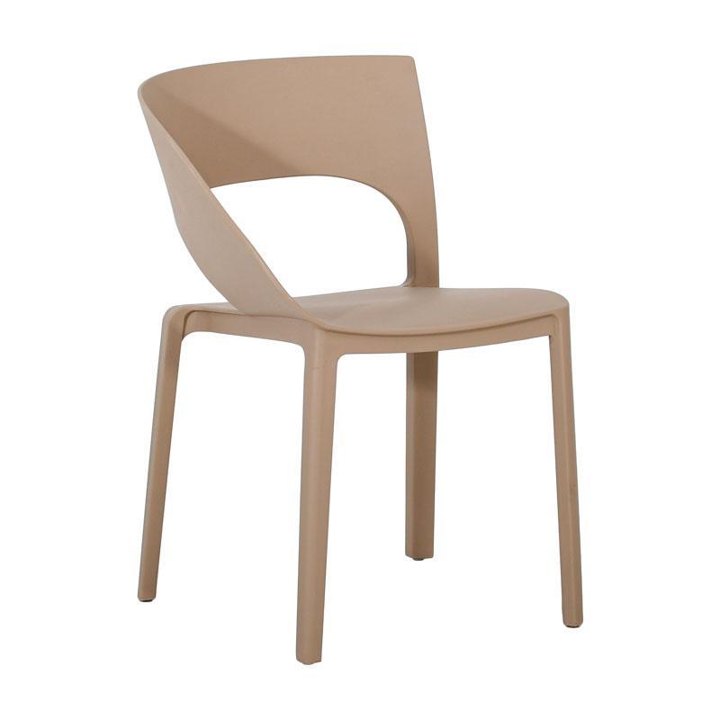 Καρέκλα Κήπου FL870 Fylliana Πολυπροπυλένιο Μπέζ με UV προστασία 54x60x83εκ