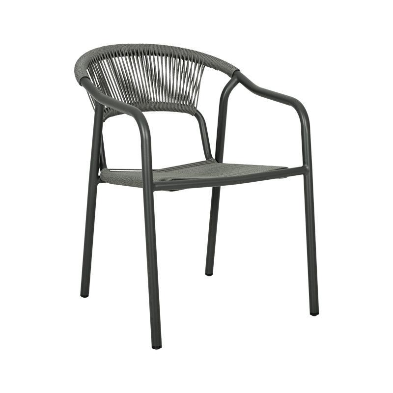 Καρέκλα Κήπου Solace Fylliana Γκρί - Φυσικό χρώμα 56x65x82εκ