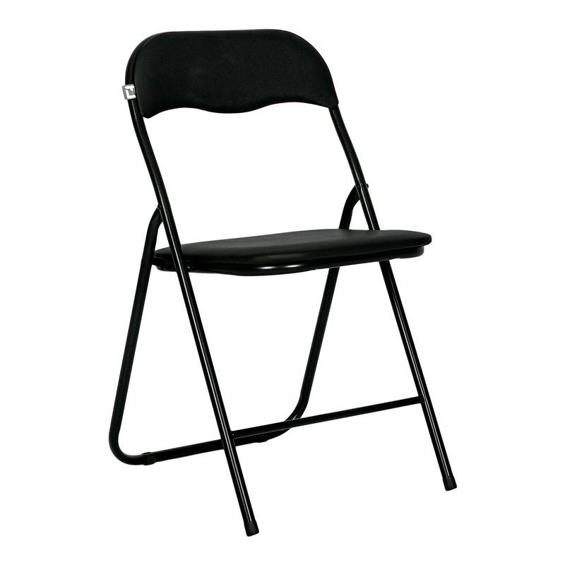 Καρέκλα Μεταλλική FL758 Fylliana Αναδιπλούμενη Μαύρο χρώμα 43x44x78εκ