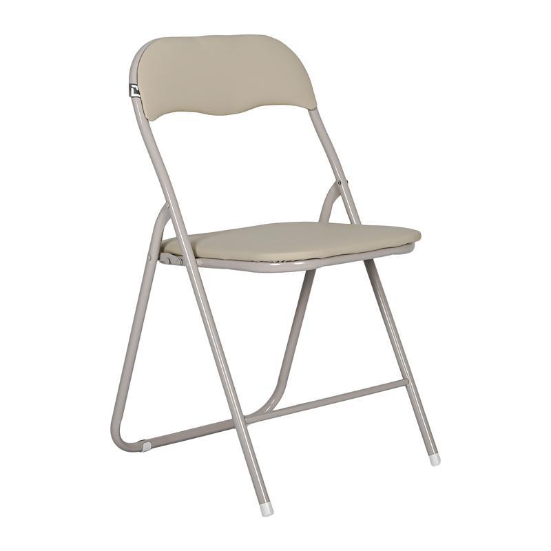 Καρέκλα Μεταλλική FL758 Fylliana Αναδιπλούμενη Σαμπανί χρώμα 43x44x78εκ