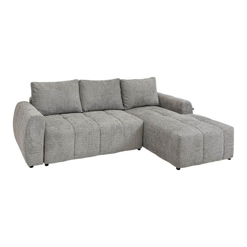 Γωνιακός Καναπές - Κρεβάτι Indigo Fylliana Δεξιά γωνία Γκρί Ύφασμα 280x170x90εκ
