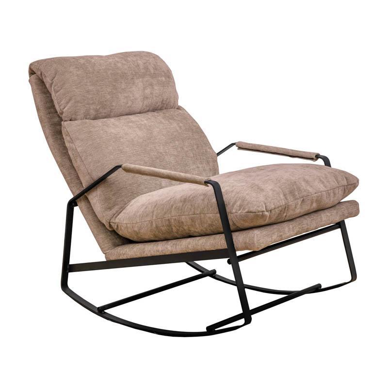 Πολυθρόνα Κουνιστή Marlow Fylliana Camel χρώμα 100x67x92εκ