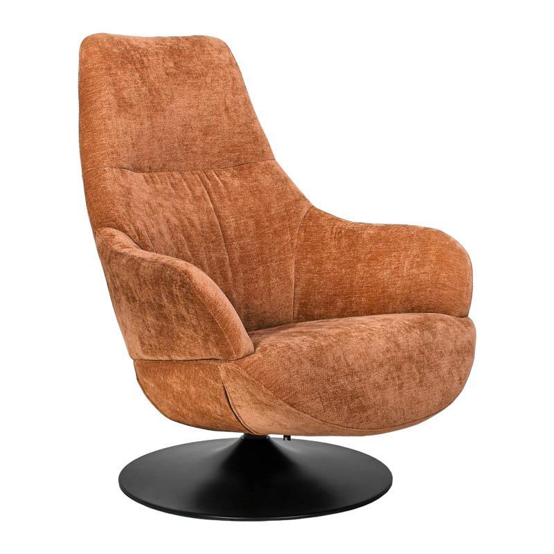 Πολυθρόνα Περιστρεφόμενη Cosmo Fylliana Πορτοκαλί χρώμα 88x74x97εκ