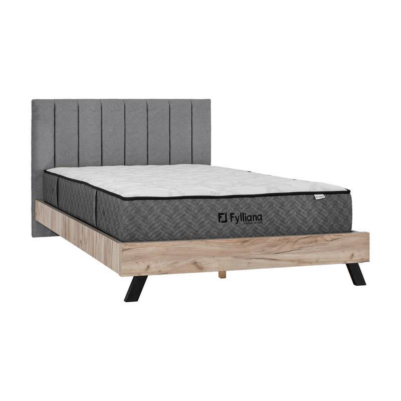 Κρεβάτι Oslo Fylliana Διπλό Ανθρακί χρώμα 160x200εκ.