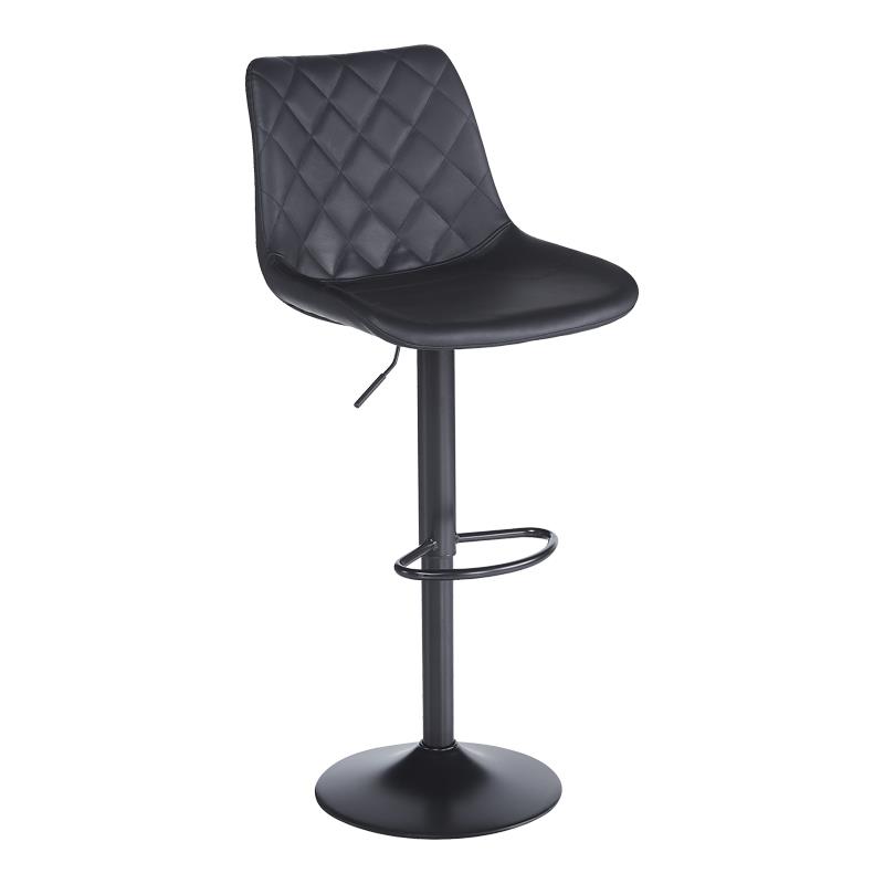 Σκαμπό μπαρ Libra pu-μέταλλο σε μαύρη απόχρωση 49x55x115εκ