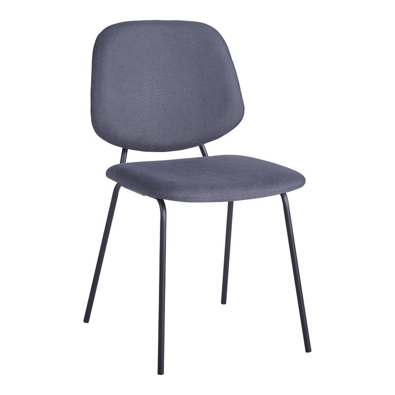 Καρέκλα Pietro I ανθρακί ύφασμα-πόδι μαύρο μέταλλο 45x55x82.5εκ