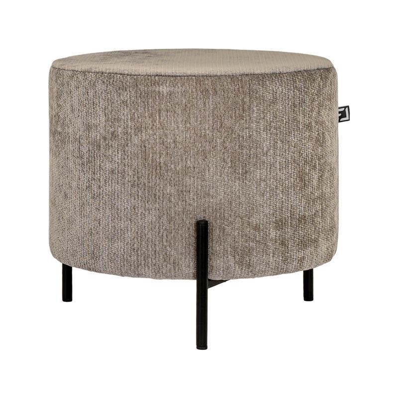 Σκαμπό Στρόγγυλο New Lux Fylliana Καφέ χρώμα 46x46x43εκ