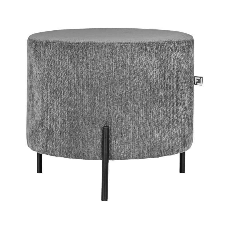 Σκαμπό Στρόγγυλο New Lux Fylliana Γκρί χρώμα 46x46x43εκ