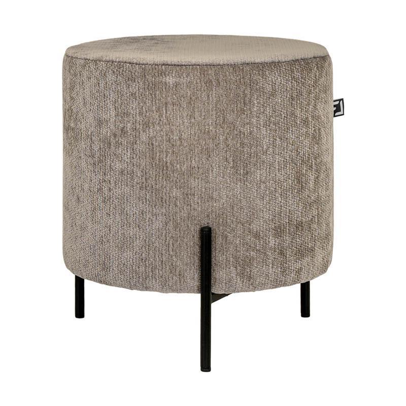 Σκαμπό Στρόγγυλο New Lux Fylliana Καφέ χρώμα 33x33x38εκ