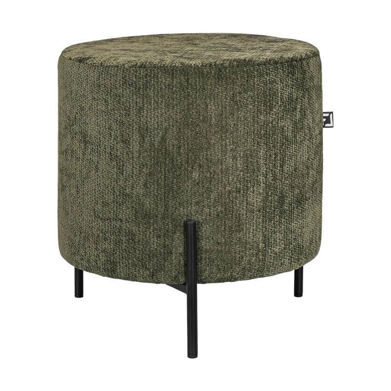 Σκαμπό Στρόγγυλο New Lux Fylliana Λαδί χρώμα 33x33x38εκ