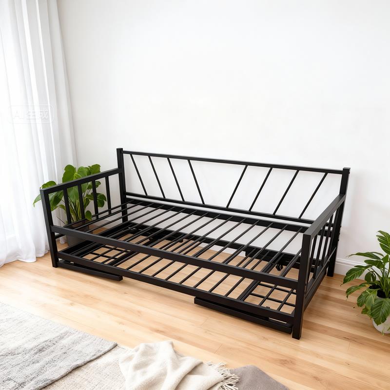 Καναπές - Κρεβάτι Remmie μέταλλο μαύρο 90x190εκ.