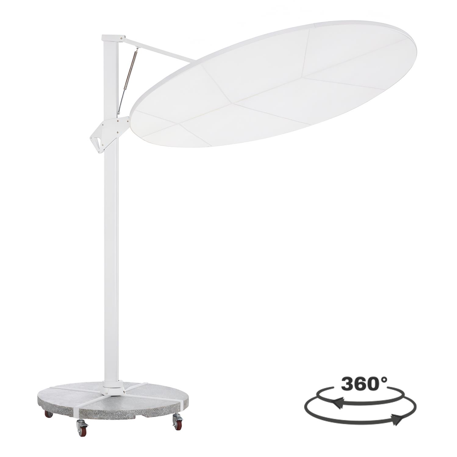 Ομπρέλα με Βάση Σειρά CANNOPY C21285.02 Αλουμίνιο και Γρανίτης σε Λευκό Φ2,2m
