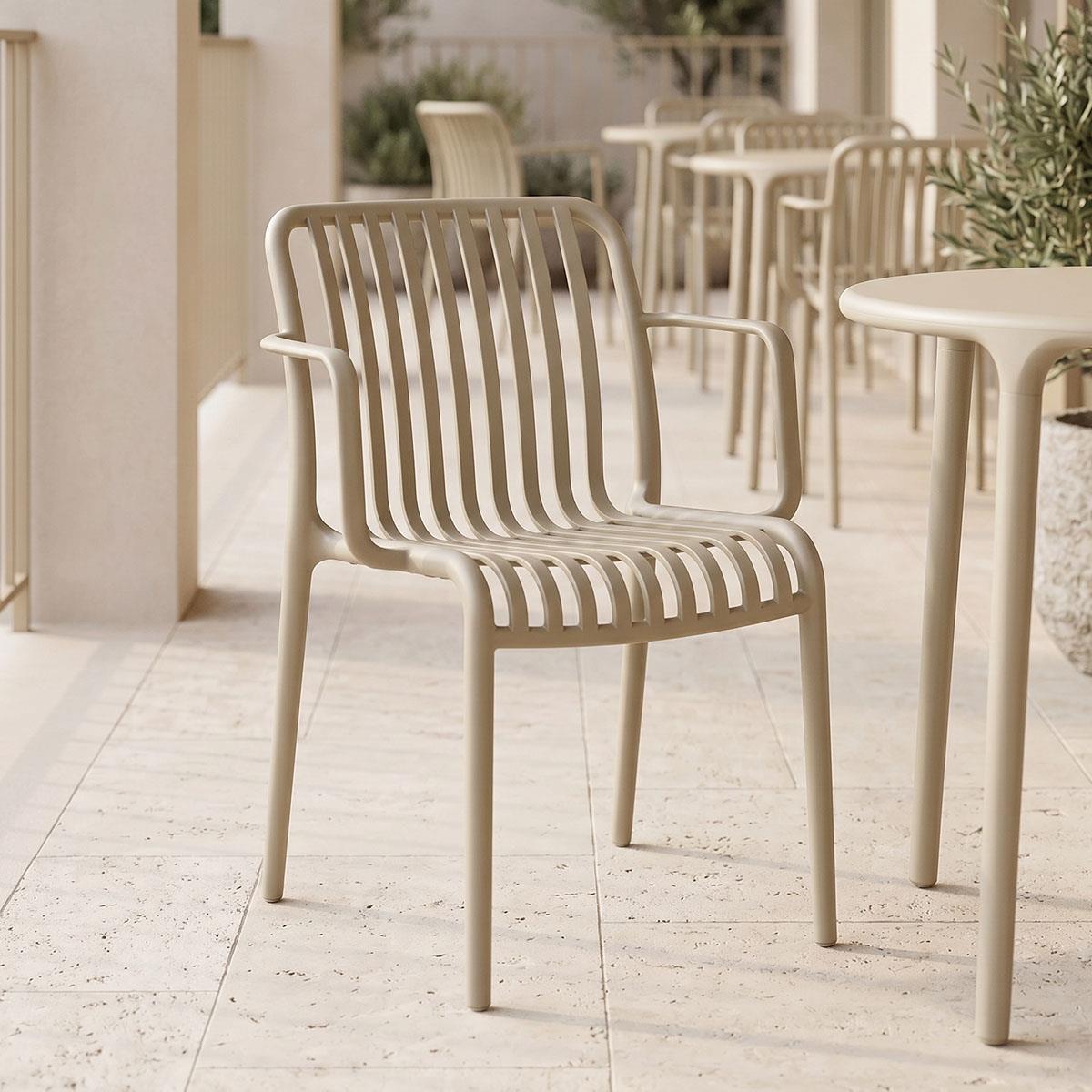 Καρέκλα Πολυθρόνα Zoi pp cappuccino 54x57.5x79εκ