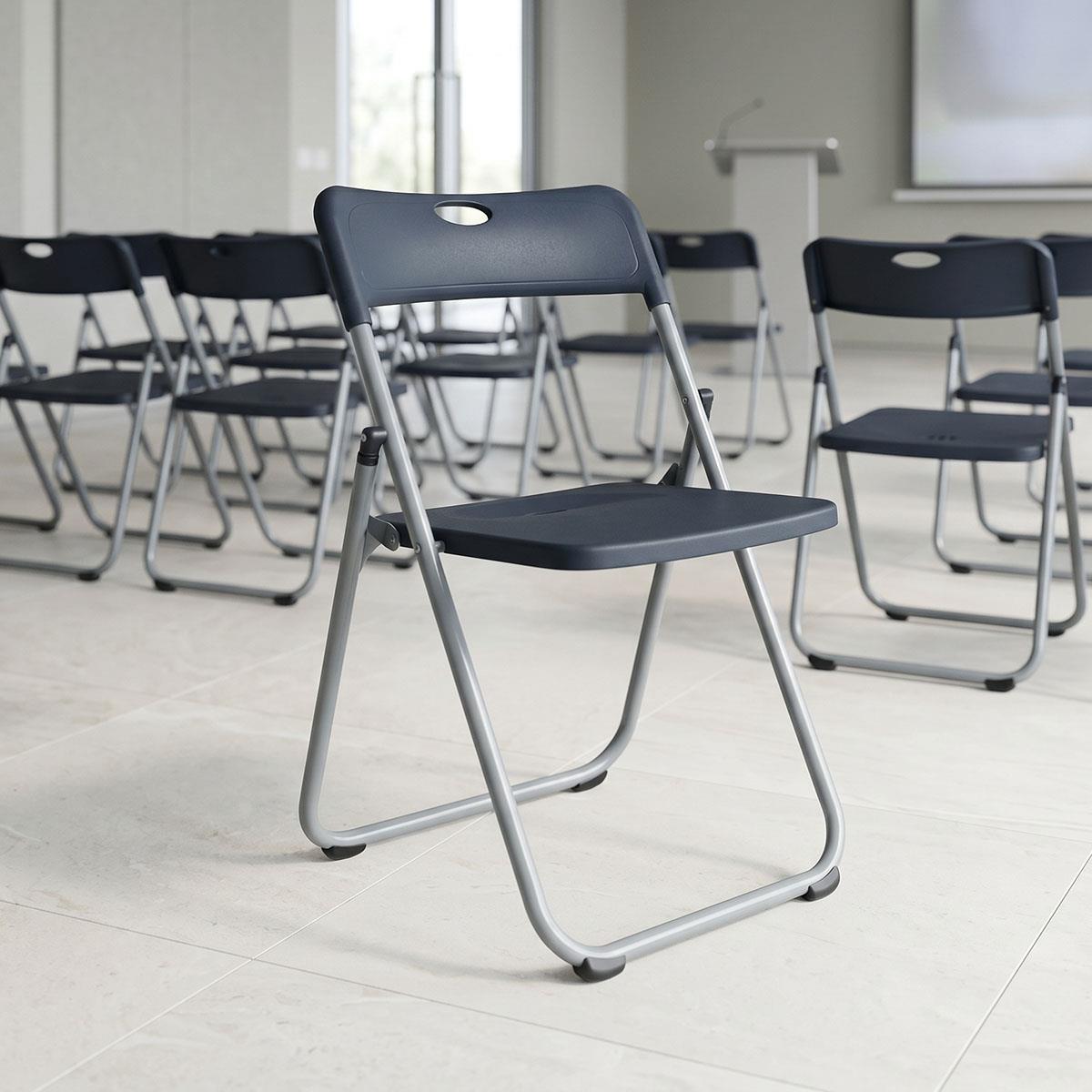 Καρέκλα catering-συνεδρίου πτυσσόμενη Edison μαύρο 38x49x73εκ