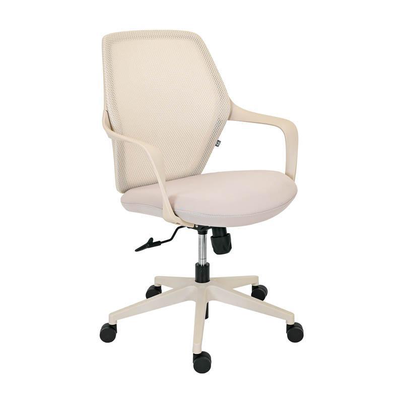 Καρέκλα Γραφείου FL963 Fylliana Μπέζ ύφασμα - Μπέζ σκελετός 63x57x92-102εκ