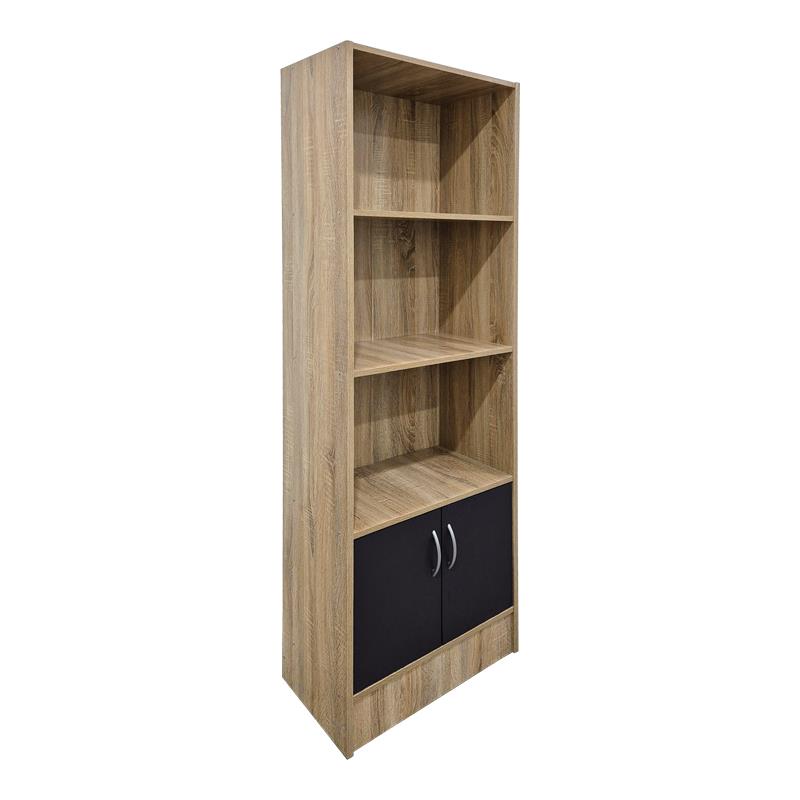 Βιβλιοθήκη Tekaro sonoma - ανθρακί 57x33x180εκ
